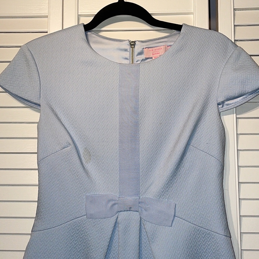Ted Baker Pale Blue Bow Dress - Picture 5 of 11